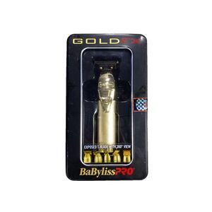 BaByliss PRO Hair Trimmer FX787G GOLDFX Skeleton Outlining T-Blade Barber USED